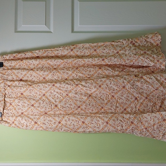 Toad&Co Manzana Ruffle Maxi Skirt, Salt Quilt Print, Women's sz S - Picture 5 of 8